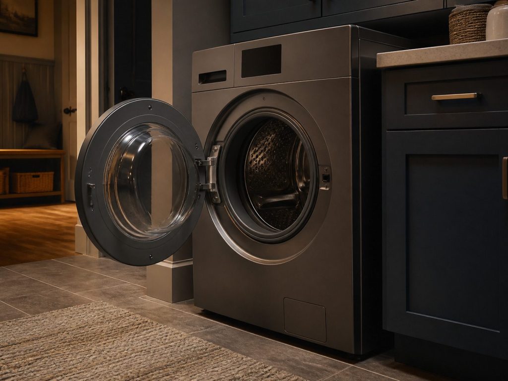 FRONT-LOAD washer — the catalog lists a front-load Door Lock for it.