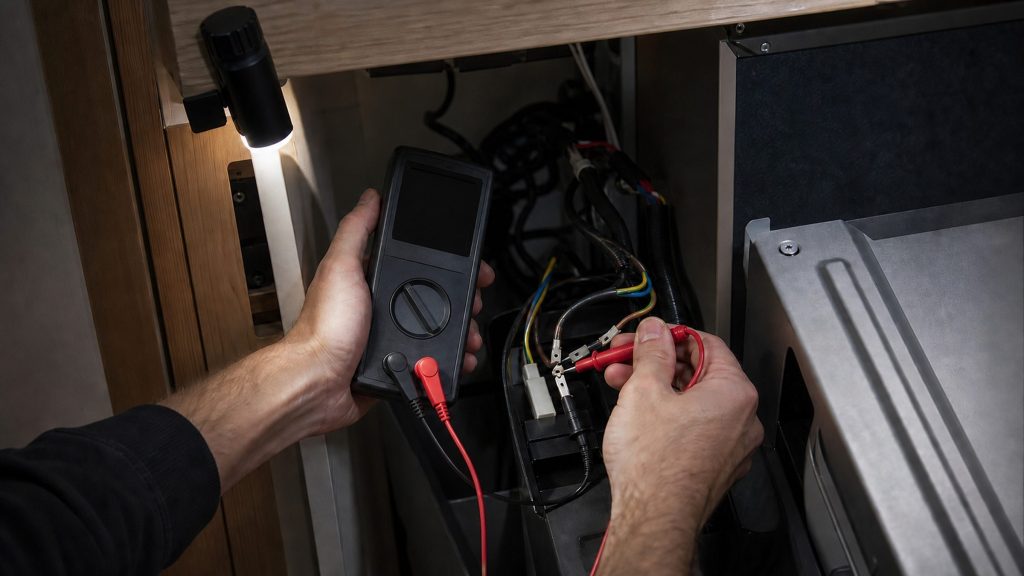 A meter being read on a job