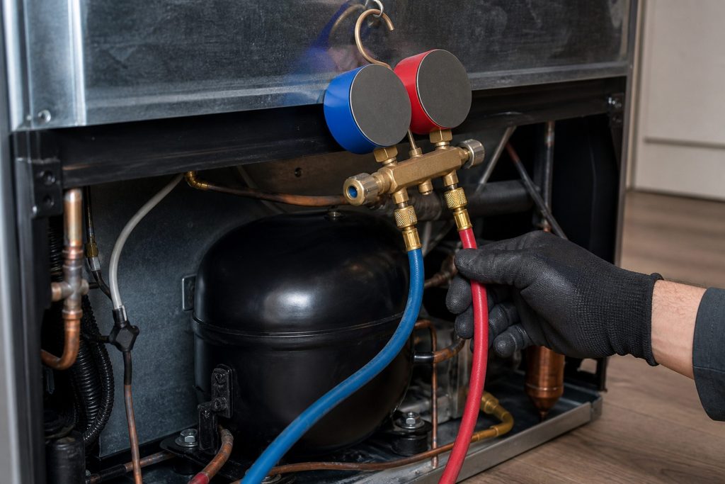 Manifold gauges on a sealed system