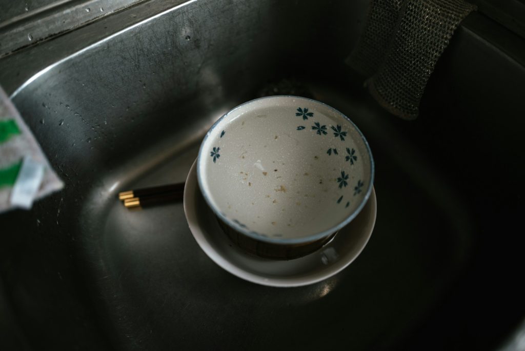 Soiled ware out of a finished cycle